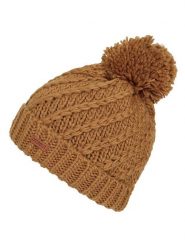 Protest Czapka "Paisley" w kolorze jasnobrązowym rozmiar: 55 cm. Brązowe czapki Protest, bez wzorów, ze splotem. Za 65.07 zł.