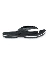 Crocs Japonki "Crocband" w kolorze czarnym rozmiar: 48-49. Czarne klapki Crocs, bez wzorów, z otwartym noskiem, bez obcasa. Za 101.23 zł.