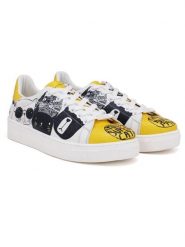 Goby Sneakersy w kolorze żółto-czarnym rozmiar: 33. Białe trampki Goby, bez wzorów, bez zapięcia. Za 260.99 zł.