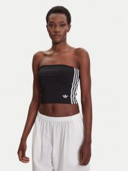 Adidas Top adicolor 3-Stripes JX7717 Czarny Slim Fit. Czarne topy Adidas, s, bez wzorów, z syntetyku, bez kołnierzyka, bez ramiączek. Za 129.99 zł.