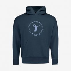 Bluza z kapturem unisex PADEL. Niebieskie bluzy Head, xs, bez wzorów, z kapturem. Za 322.35 zł.