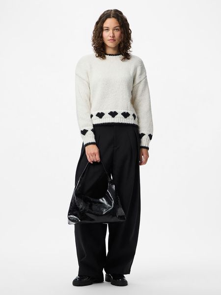 Pieces Sweter w kolorze kremowym rozmiar: XS. Brązowe swetry Pieces, xs, bez wzorów, bez ramiączek. Za 65.54 zł.