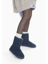 Gooce Skórzane botki zimowe "Fairfield" w kolorze granatowym rozmiar: 36. Niebieskie botki Gooce, na zimę, bez wzorów, ze skóry, bez obcasa, bez zapięcia. Za 193.24 zł.