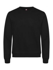 Clique Basic Roundneck uniseks bluza z okrągłym dekoltem czarna – black. Czarne bluzy CLIQUE, s, bez wzorów, z bawełny, bez kaptura. Za 155.74 zł.