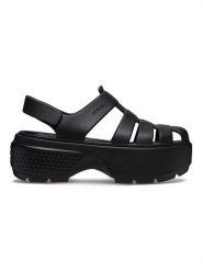 Crocs Sandały "Stomp Fisherman" w kolorze czarnym rozmiar: 38/39. Czarne sandały Crocs, bez wzorów, bez obcasa, na koturnie, bez zapięcia. Za 174.95 zł.