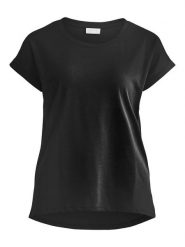 Vila Koszulka w kolorze czarnym rozmiar: XS. Czarne bluzki Vila, xs, bez wzorów, z bawełny, bez kołnierzyka, bez ramiączek. Za 43.99 zł.
