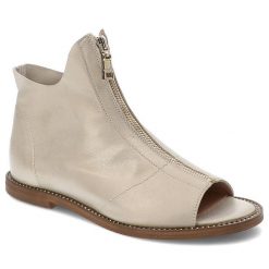 Złote Sandały Lamanti Stylowe Buty Na Lato. Żółte sandały Lamanti, bez wzorów, ze skóry, eleganckie, bez obcasa, bez zapięcia. Za 309.00 zł.