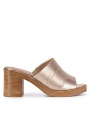 Lasocki Klapki RST-KSENIA-01 Złoty. Żółte klapki Lasocki, bez wzorów, z materiału, bez obcasa. Za 169.99 zł.