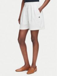 Beverly Hills Polo Club Szorty materiałowe P-SS26W-B576580 Biały Regular Fit. Białe szorty Beverly Hills Polo Club, bez wzorów, z bawełny. Za 194.99 zł.