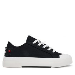 Trampki LOVE MOSCHINO. Czarne trampki Love Moschino, bez wzorów, bez zapięcia. Za 569.99 zł.