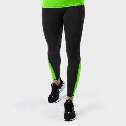 Kobieta Fitness Legginsy sportowe ze średnim stanem Sky Flow SIROKO Czarny. Czarne legginsy sportowe SIROKO, bez zapięcia, na fitness i siłownię. Za 122.95 zł.