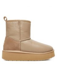 EMU Australia Śniegowce Stinger Mini Flatform Leather W13189 Beżowy. Brązowe trapery i śniegowce EMU Australia, ze skóry. Za 789.99 zł.