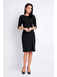 Awama Sukienka w kolorze czarnym rozmiar: M. Czarne sukienki Awama, m, bez wzorów, bez kołnierzyka, bez ramiączek, midi. Za 127.65 zł.