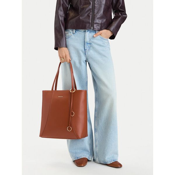Torebka GINO ROSSI. Brązowe shopper Gino Rossi, bez wzorów, bez dodatków. Za 229.99 zł.