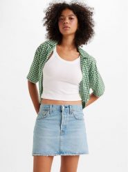 Levi's® Spódnica jeansowa Icon A46940003 Błękitny Loose Fit. Niebieskie spódnice s, bez wzorów, z bawełny. Za 229.99 zł.