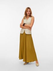 Vero Moda Spódnica w kolorze oliwkowym rozmiar: XS. Brązowe spódnice Vero Moda, xs, bez wzorów, maxi. Za 118.56 zł.