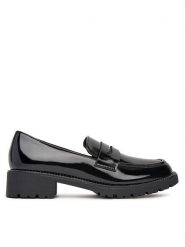 DeeZee Lordsy LZ24-05 Czarny. Czarne lordsy DeeZee, bez wzorów, ze skóry, bez obcasa, na płaskiej podeszwie, bez zapięcia. Za 139.99 zł.