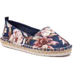 Espadryle MARCO TOZZI - 2-24210-22 Navy Flower 814. Niebieskie espadryle Marco Tozzi, bez wzorów, z materiału, bez obcasa, na płaskiej podeszwie, bez zapięcia. W wyprzedaży za 109.00 zł.