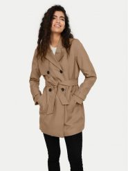 Vero Moda Trencz Celeste 10239411 Brązowy Regular Fit. Brązowe płaszcze Vero Moda, m, bez wzorów, z syntetyku, bez kaptura. Za 129.99 zł.