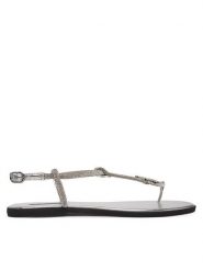 KARL LAGERFELD Sandały Olympia II KL87416 Srebrny. Szare sandały KARL LAGERFELD, bez wzorów, z syntetyku, bez obcasa, na płaskiej podeszwie, bez zapięcia. Za 526.99 zł.