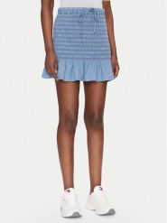 Tommy Jeans Spódnica mini DW0DW20273 Niebieski Regular Fit. Niebieskie spódnice Tommy Jeans, xs, bez wzorów, z bawełny, mini. Za 239.99 zł.