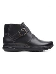 Clarks Skórzane botki "Appley Mid" w kolorze czarnym rozmiar: 38. Czarne botki Clarks, bez wzorów, bez obcasa, bez zapięcia. Za 272.31 zł.