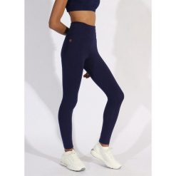 Ekologiczne Legginsy Damskie - Eco Navy 2XS. Niebieskie legginsy POWERLAYER, xs, bez wzorów, z poliesteru. Za 116.99 zł.