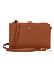 Charm Portfel "Birmingham" w kolorze jasnobrązowym - 18,5 x 12 x 3 cm rozmiar: onesize. Brązowe portfele Charm, bez wzorów, z materiału. Za 75.45 zł.