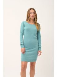 Just Cashmere Kaszmirowa sukienka "Susan" w kolorze turkusowym rozmiar: S. Niebieskie sukienki Just Cashmere, s, bez wzorów, z kaszmiru, bez kołnierzyka, bez ramiączek, mini. Za 303.78 zł.