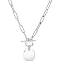 Liebeskind Naszyjnik z zawieszką - dł. 45 cm rozmiar: onesize. Szare naszyjniki Liebeskind, ze stali. Za 187.07 zł.