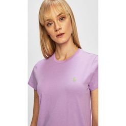 Polo Ralph Lauren - Top. Fioletowe koszulki polo Polo Ralph Lauren, m, bez wzorów, z bawełny, bez kołnierzyka, bez ramiączek. W wyprzedaży za 169.90 zł.