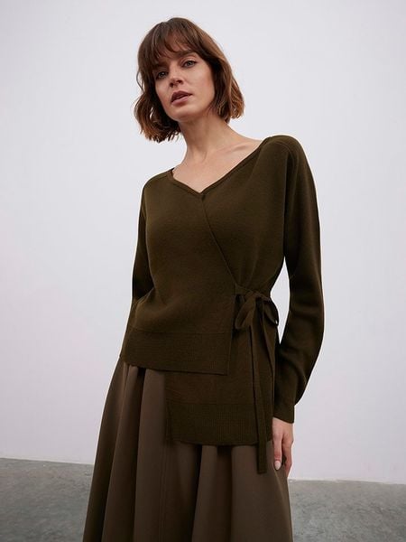 BGN Kardigan w kolorze khaki rozmiar: 40. Brązowe kardigany BGN, bez wzorów, z wełny. Za 80.52 zł.