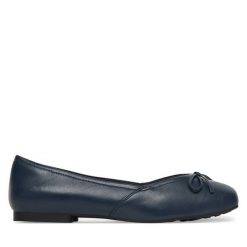 Baleriny Caprice. Niebieskie baleriny Caprice, bez wzorów, bez obcasa. Za 339.99 zł.