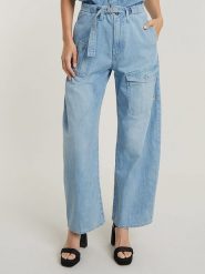 G-Star Dżinsy - Loose fit - w kolorze błękitnym rozmiar: W25/L28. Niebieskie jeansy G-Star, l, z aplikacjami, z podwyższonym stanem. Za 255.34 zł.