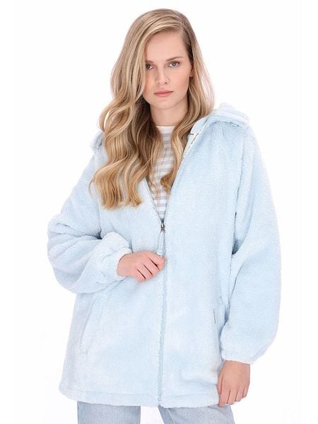 Schmuddelwedda Płaszcz polarowy w kolorze błękitnym rozmiar: M. Niebieskie płaszcze Schmuddelwedda, m, bez wzorów, z polaru, bez kaptura. Za 164.95 zł.