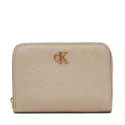 Mały Portfel Damski Calvin Klein. Brązowe portfele Calvin Klein, bez wzorów. Za 259.99 zł.