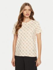 Guess T-Shirt V4YI04 I3Z14 Écru Regular Fit. T-shirty Guess, m, z aplikacjami, z bawełny, bez kołnierzyka, bez ramiączek. Za 119.99 zł.