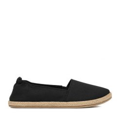 Espadryle JENNY. Czarne espadryle Jenny, bez wzorów, bez obcasa, bez zapięcia. Za 59.99 zł.