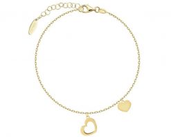 Bransoletka srebrna - serca. Szare bransoletki Apart, pozłacane. Za 169.00 zł.