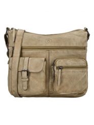 HIDE & STITCHES Skórzana torebka w kolorze beżowym - 34 x 25 x 10 cm rozmiar: onesize. Brązowe torby na ramię HIDE & STITCHES, bez wzorów, z materiału, na ramię, bez dodatków. Za 260.99 zł.