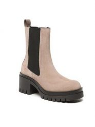 Botki Tamaris. Czarne botki Tamaris, bez wzorów, bez obcasa, na płaskiej podeszwie, bez zapięcia. Za 449.99 zł.