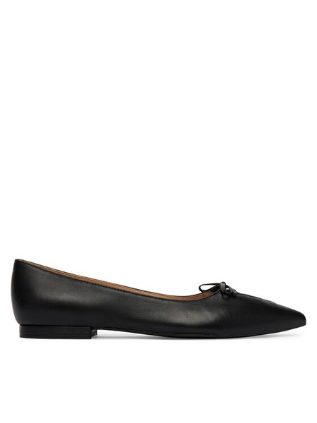 LAUREN RALPH LAUREN Baleriny 802P06376002 Czarny. Czarne baleriny Lauren Ralph Lauren, bez wzorów, ze skóry, bez obcasa. Za 447.99 zł.
