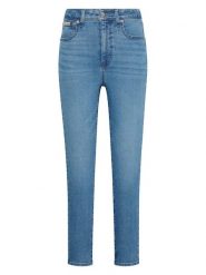 CALVIN KLEIN JEANS Dżinsy - Slim fit - w kolorze niebieskim rozmiar: W27. Niebieskie jeansy Calvin Klein Jeans, z aplikacjami, z podwyższonym stanem. Za 222.41 zł.