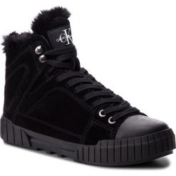 Trampki CALVIN KLEIN JEANS - Bolla RE9772 Black. Czarne trampki Calvin Klein Jeans, bez wzorów, z jeansu, za kostkę, bez zapięcia. W wyprzedaży za 399.00 zł.