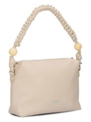 Zwei Torebka "Perla PE60" w kolorze beżowym - 27 x 19 x 9 cm rozmiar: onesize. Brązowe torby na ramię Zwei, bez wzorów, z materiału, na ramię, bez dodatków. Za 165.71 zł.