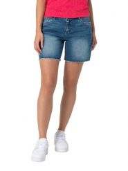 Timezone Szorty dżinsowe - Regular fit - w kolorze niebieskim rozmiar: W30. Niebieskie szorty Timezone, z aplikacjami, klasyczne. Za 79.21 zł.