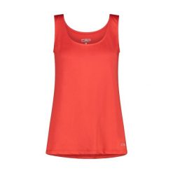 Damski tank top CMP. Czerwone topy CMP, bez wzorów, bez kołnierzyka, bez ramiączek. Za 147.30 zł.