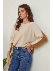 Joséfine Sweter "Dorog" w kolorze beżowo-jasnobrązowym rozmiar: M. Brązowe swetry Joséfine, m, bez wzorów, z kaszmiru, bez ramiączek. Za 195.99 zł.