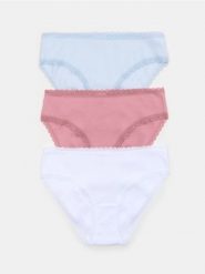 Bawełniane figi 3 pack - wielobarwny. Figi Sinsay, l, bez wzorów, z bawełny. Za 22.99 zł.