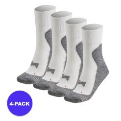 Skarpety sportowe średniej wysokości unisex 4 pary. Białe skarpety XTREME, bez wzorów, z elastanu. Za 185.79 zł.